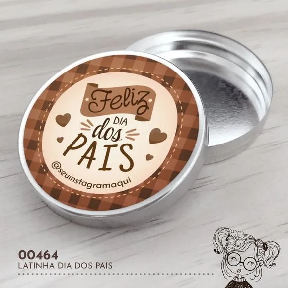 Latinha Adesivada Dia dos Pais - 00464