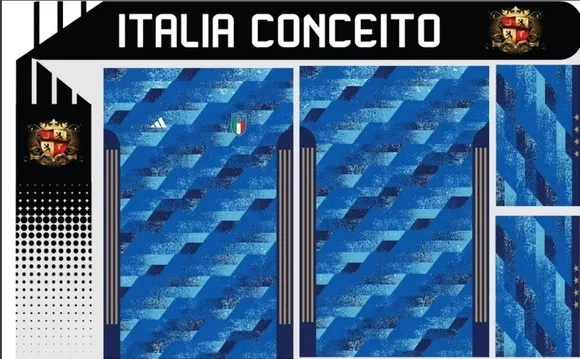 Vetor Da Camisa Italia Conceito 2022/2023