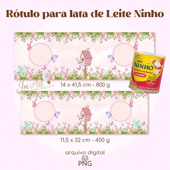 Rótulos para Lata Jardim Encantado ( Arquivo Digital)