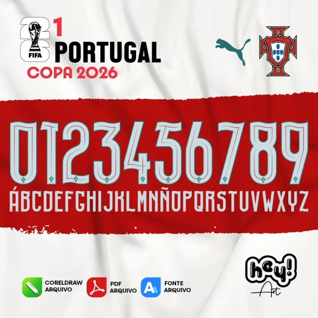 Fonte Vetor Portugal Copa 2026