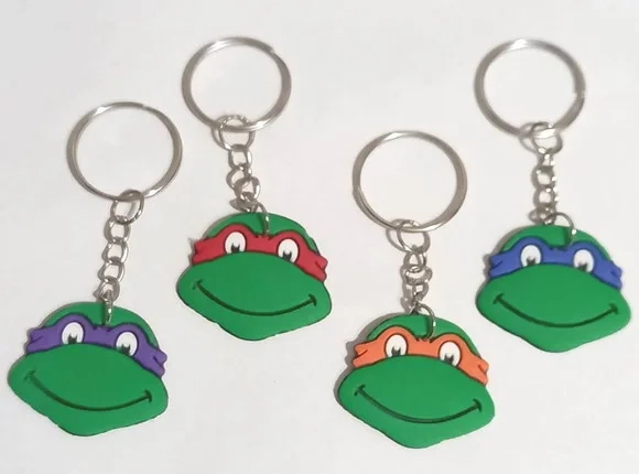 Chaveiro Tartarugas Variados Pacote com 8 Unidades