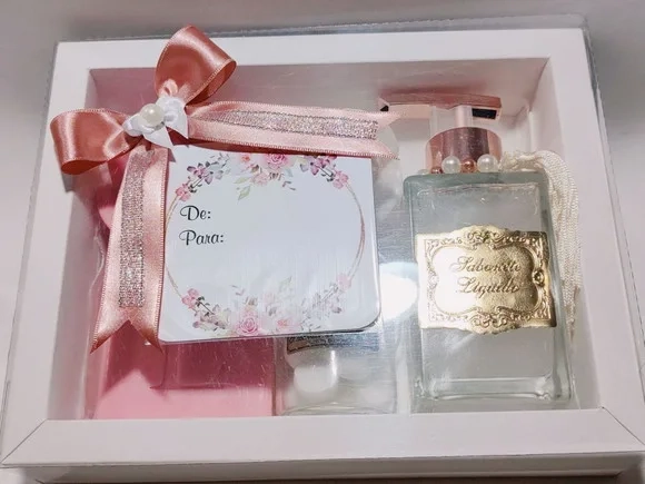 Presente Personalizado, Sabonete Líquido Luxo com Sabonetes