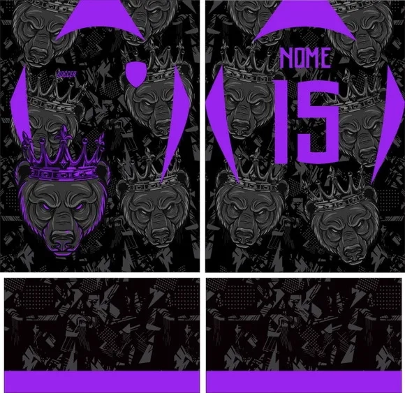 Arte Vetor Camisa Interclasse Urso Coroado Mod-215