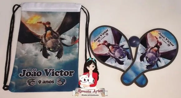 Mochila Ping Pong Tema Como Treinar Meu Dragão