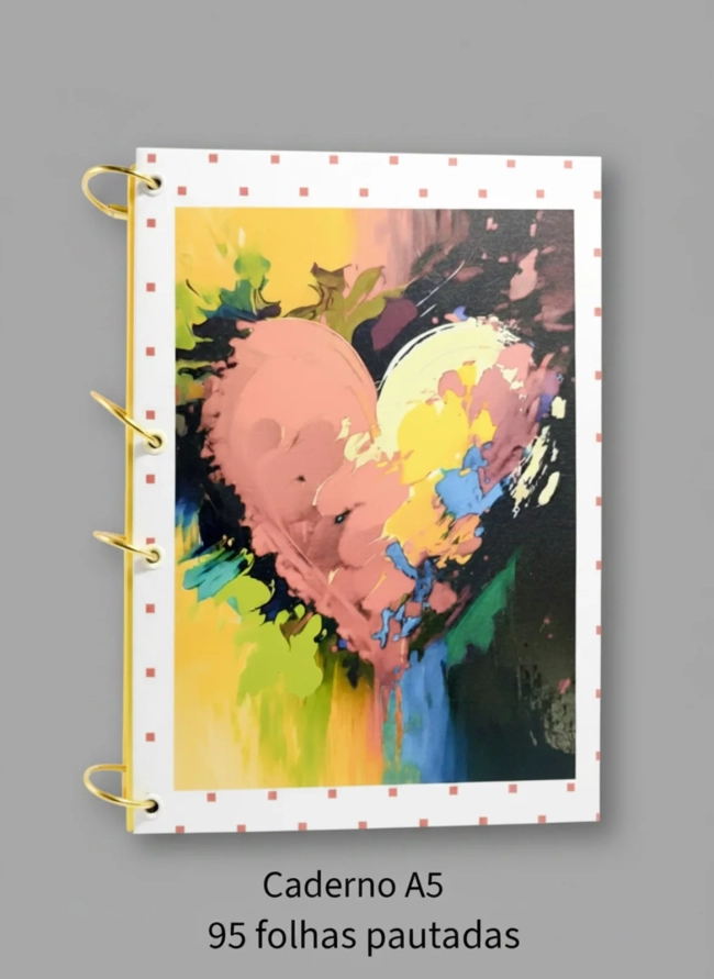 Caderno Argolado Coração