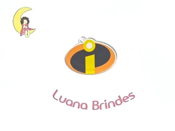 Pingente Símbolo os Incríveis Acrilico Impresso 5 Unidades