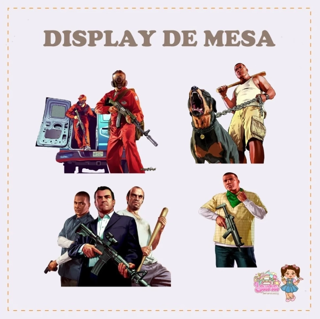 Kit Festa Só Um Bolinho JOGO GTA - Decoração de Festa