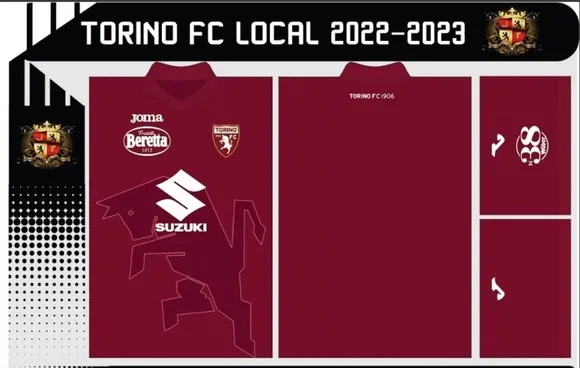Vetor Da Camisa Torino Fc Local 2022-2023