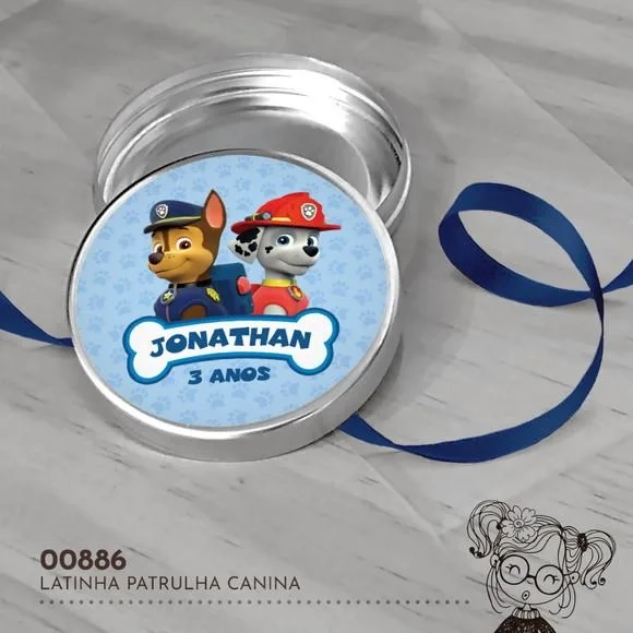 Latinha Adesivada Patrulha Canina - 00886