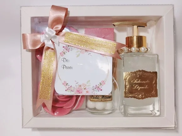 Presente de Aniversário, Sabonete Líquido Luxo com Sabonetes