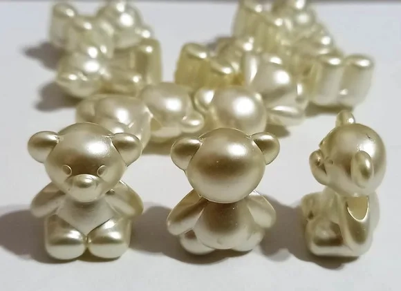 Mini Ursinho com Furo Passante Creme - 20 Unidades