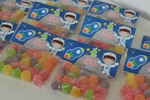Kit Festa Astronauta Menino - 50 Peças com Laço Pronto