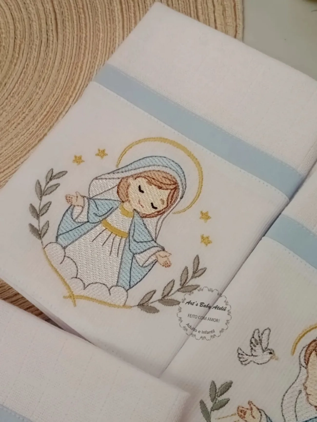 Kit Fraldas Personalizadas com Nome Bordado para Bebê – Enxoval Completo com Fraldas de Boca