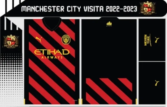 Vetor Da Camisa Do Manchester City Visita 2022/2023