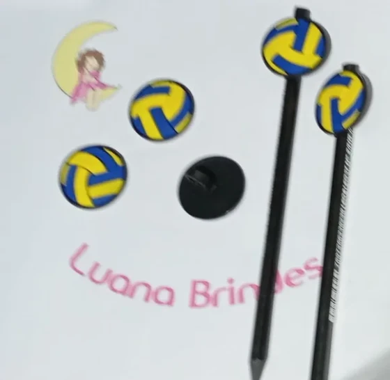 Lápis com Ponteira Bolas de Voley Emborrachada Pct C/30 Unid