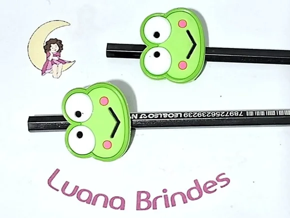 Lápis C/ponteira Keroppi e Kuromi Emborrachado 10 Unidades