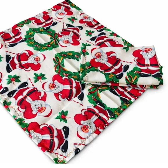 Guardanapo de Tecido de Natal com 4 Peças Pronta Entrega