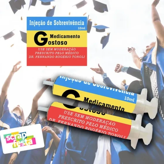 Seringa Personalizada Festa Formatura Casamento Glicose