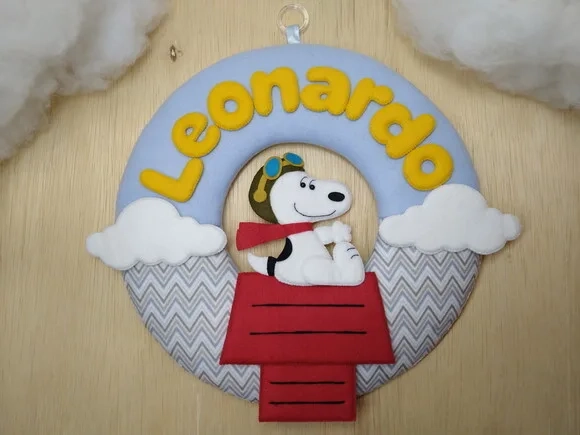 Porta Maternidade Snoopy* Chamar Chat