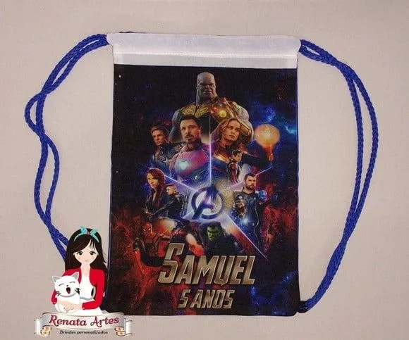 Mochila de Tecido Personalizada Vingadores Ultimato