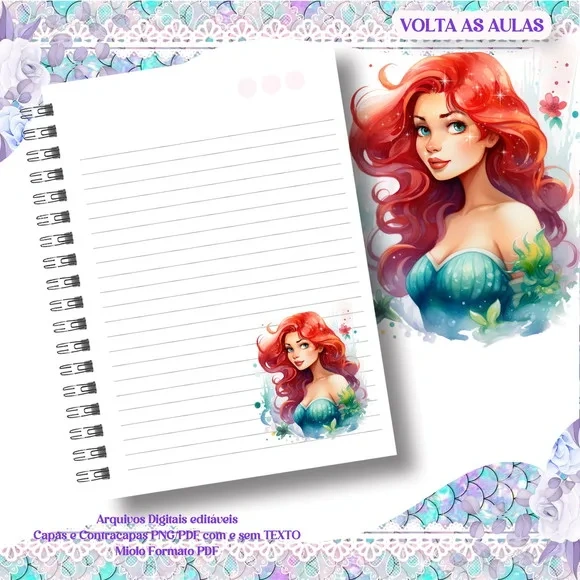Caderno ou Agenda Personalizada Ariel