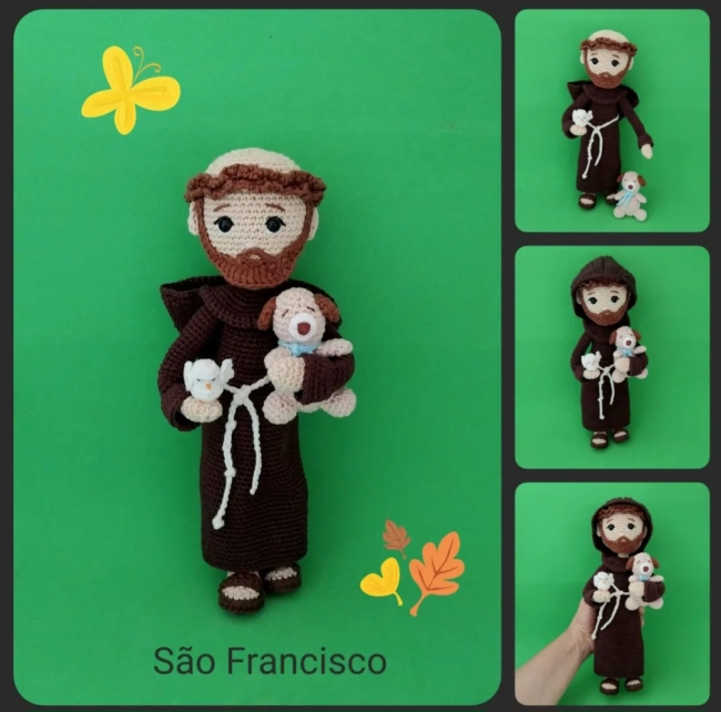 São Francisco de Assis amigurumi