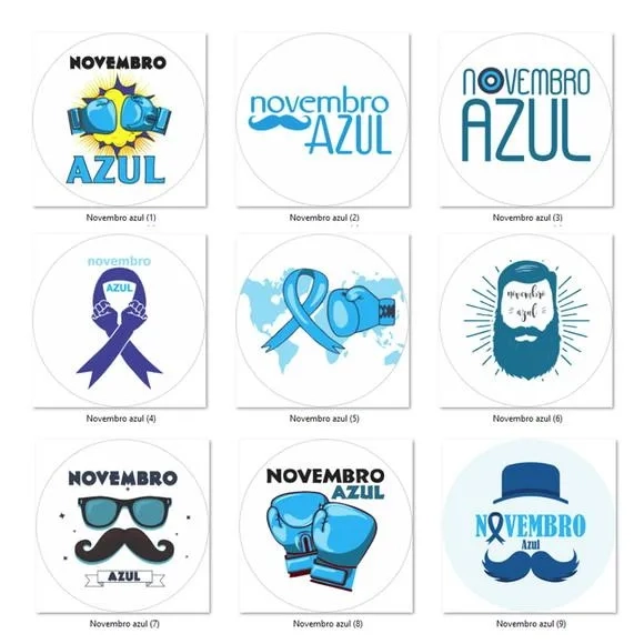 Bóton Novembro Azul - 4,5cm