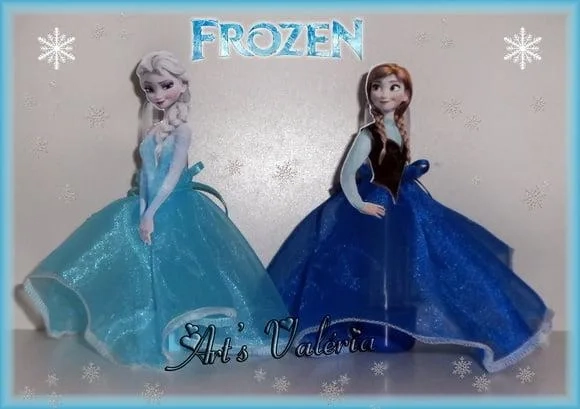 Tubete Frozen Com Saia Organza Cristal - Valor Unitário