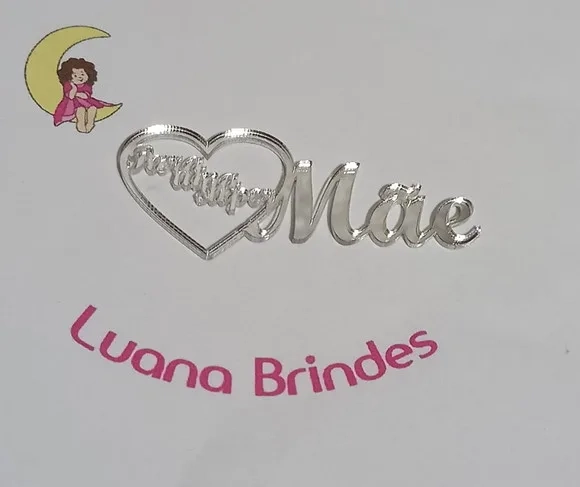 Plaquinhas para Uma Super Mãe Acrilico - 3 Peças