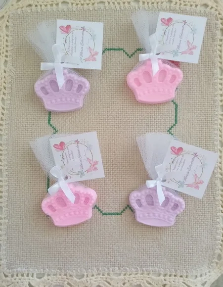 Lembrancinha Mini Sabonete - Coroa - Princesa/príncipe