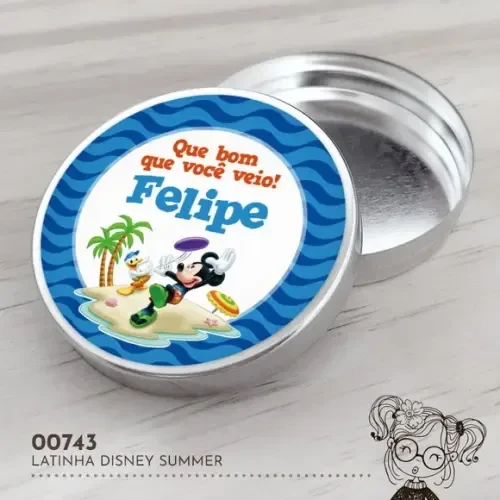 Latinha Adesivada Disney Summer - 00743