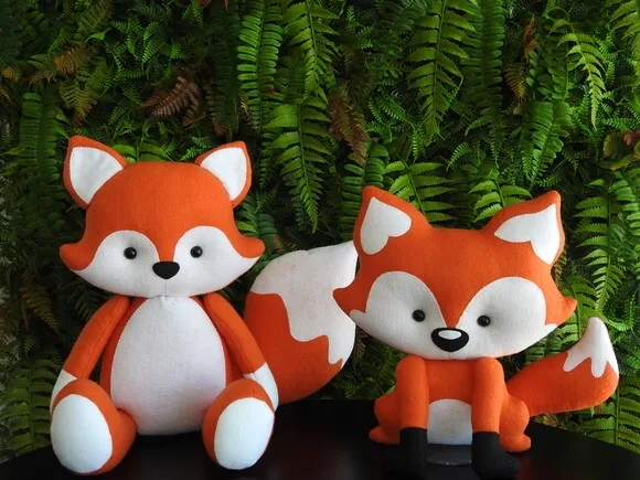 Raposa em Feltro - Kit 2 Peças