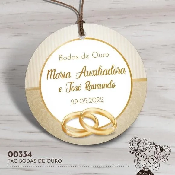 Tag Redonda Bodas de Ouro - 00334