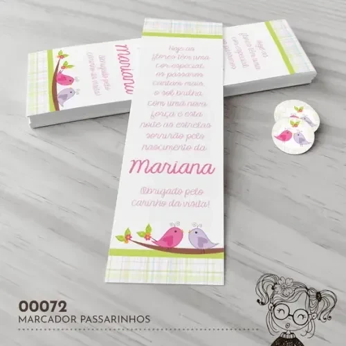 Marcador de Livro Passarinhos - 00072