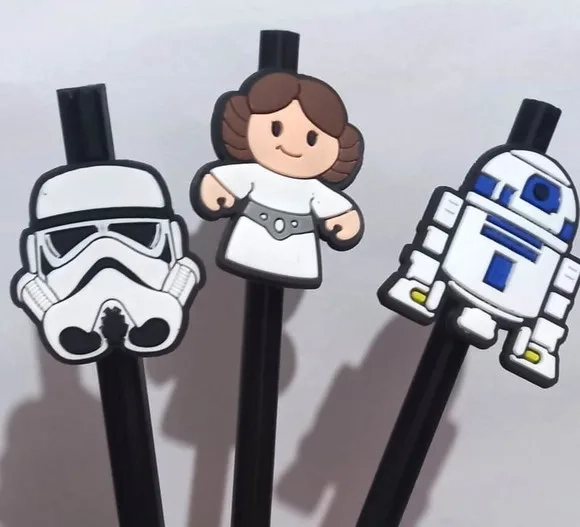 Lápis com Ponteira Star Wars Emborrachada - 6 Peças