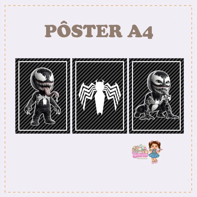 Kit Festa Só Um Bolinho VENOM - Decoração de Festa