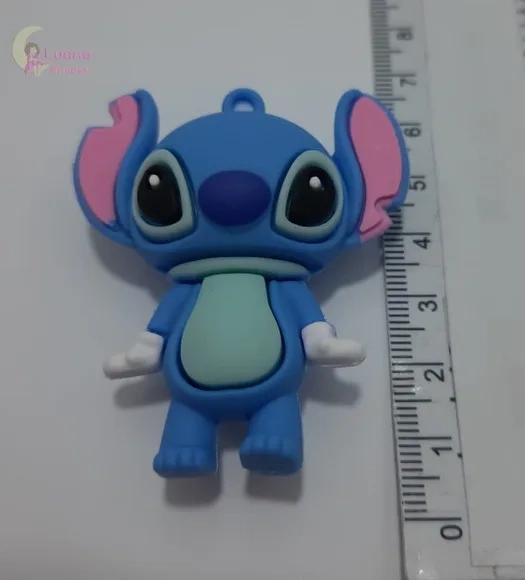 Pingente Lilo Stitch de Borracha - 5,3cm - Pct C/2 Unidades