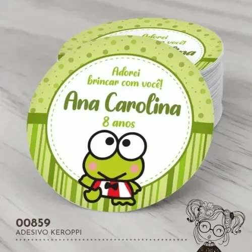 Adesivo Redondo Keroppi - 00859