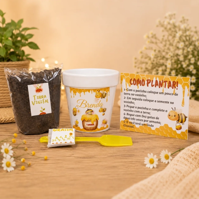 20 unidades Kit Jardinagem Abelhinha - Trabalhamos com qualquer tema