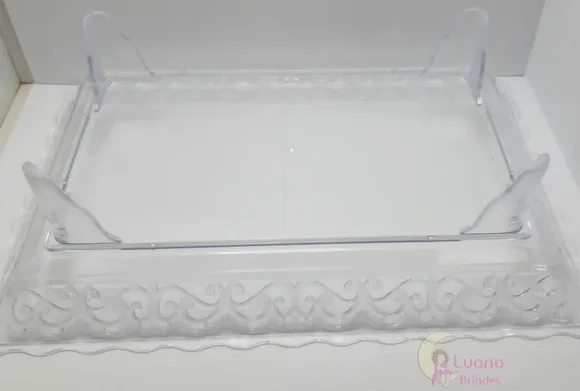 Travessa Provençal Transparente acrílico-36,5cmx25cm-1 unid