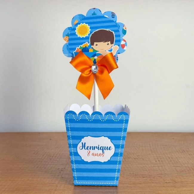 PEGUE E MONTE - Centro de Mesa POOL PARTY MENINO - Decoração de Festa | Lembrancinhas | Aniversário | Personalizados