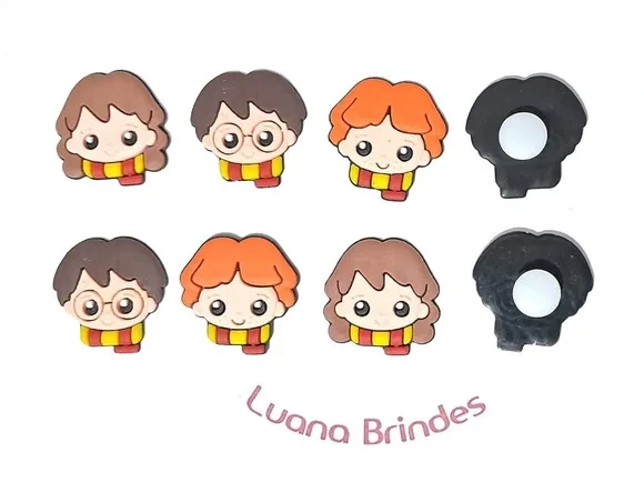 Harry Potter com Adaptador pra Crocs ou Tênis - 6 Unidades