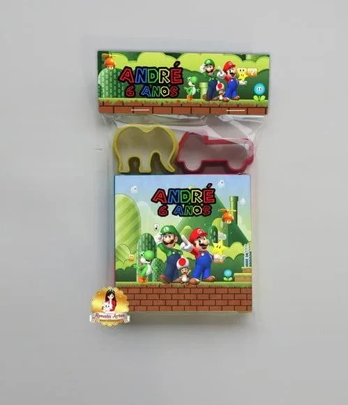 Massinha na Lapela com Forminhas Super Mario Bross