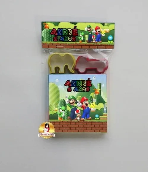 Massinha na Lapela com Forminhas Super Mario Bross