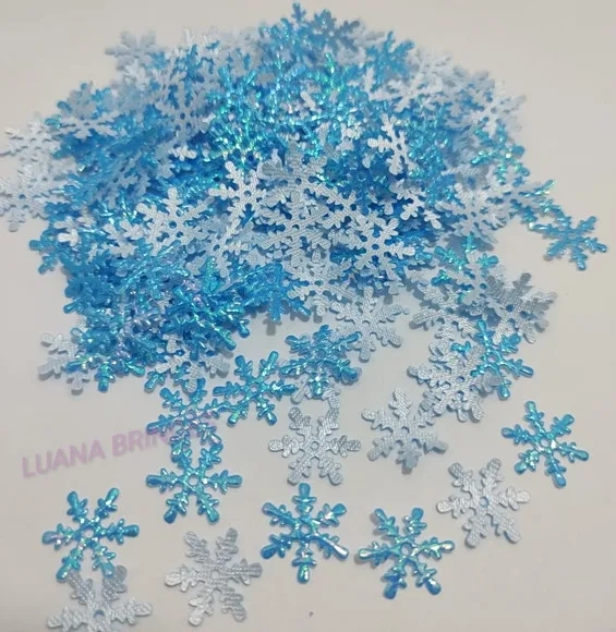 Mini Flocos de Neve - 15mm - Pct com 50 Unidades