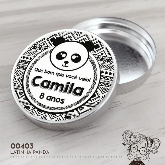 Latinha Adesivada Panda - 00403