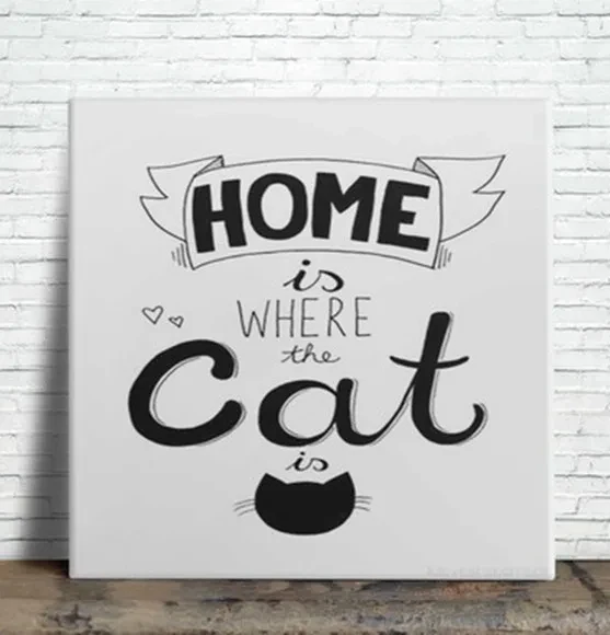 Azulejo Decorativo Home Is Where The Cat Is Gato