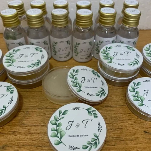 Lembrança Padrinho Casamento Sabão Barbear + Loção Pós Barba