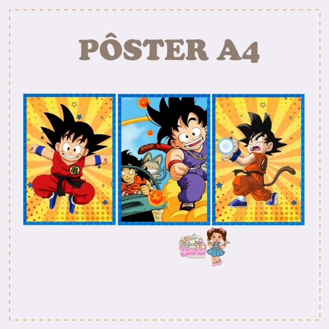 Kit Festa Só Um Bolinho DRAGON BALL Z - Decoração de Festa