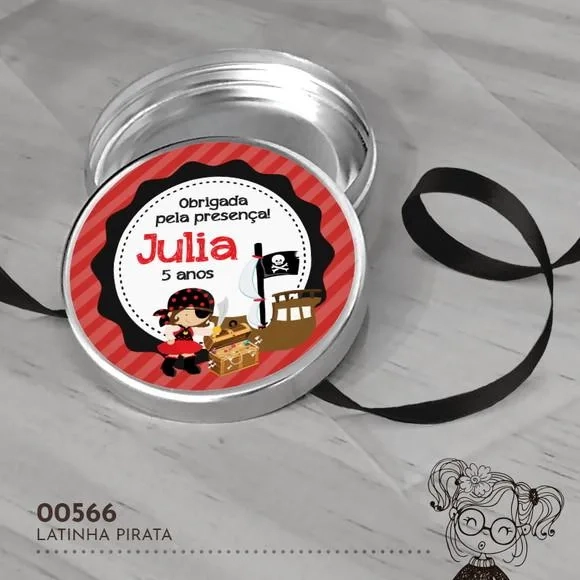 Latinha Adesivada Pirata - 00566